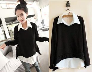 2014秋裝新款 假兩件套針織衫，演繹時尚女裝新風(fēng)尚